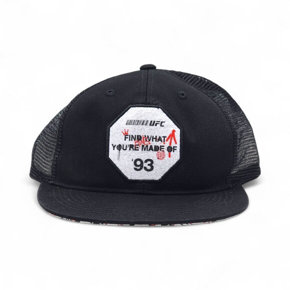 ​​UFC Find What You're Made Of Mesh Trucker Snapback Adjustable Black Cap - NEW - Picture 2 of 4